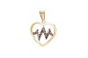 DIJE ORO 10K CORAZON CON RITMO CARDIACO COMB MEX.