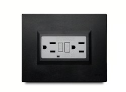 Contacto Doble Gfci Armado Negro