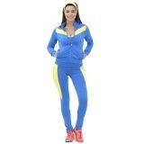 Pants Deportivo TSX Azul con Amarillo Para Dama