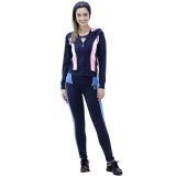 Pants Deportivo TSX Azul Marino y Azul Fuerte con Rosa Para Dama