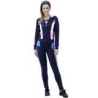 Pants Deportivo TSX Azul Marino y Azul Fuerte con Rosa Para Dama