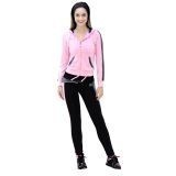 Pants Deportivo TSX Negro con Gris y Rosa Para Dama