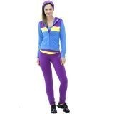 Pants Deportivo TSX Morado con Azul y Amarillo para Dama