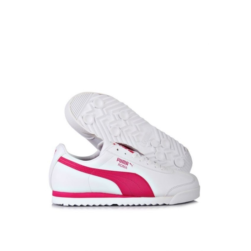 Tenis Puma Roma Basic - Blanco con Rosa