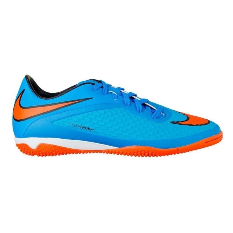 Tenis Nike Hypervenom Phelon IC - Azul con Naranja