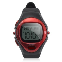 Reloj Deportivo Con Medidor De Pulso Y De Calorias-Rojo