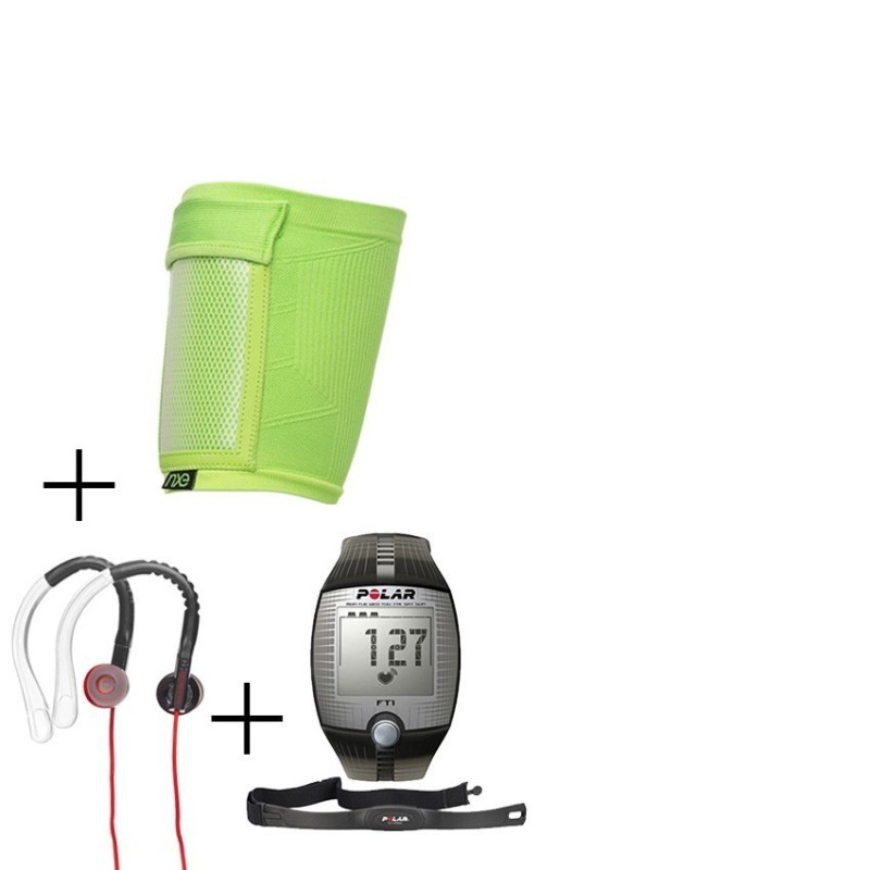 Reloj Monitor de Pulso Activo Fitness Polar FT1-Negro + audifonos W...