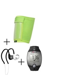 Reloj Monitor de Pulso Polar Activo Fitness FT2-Negro + audifonos W...