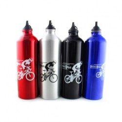 Bebida de aluminio Senderismo portátil Ciclismo jarro de agua botel...