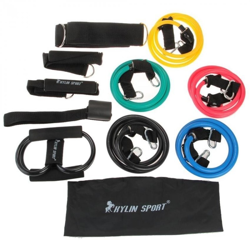 Set 5 Banda Elástica Extensor Musculación Entrenamiento Gimnasio De...