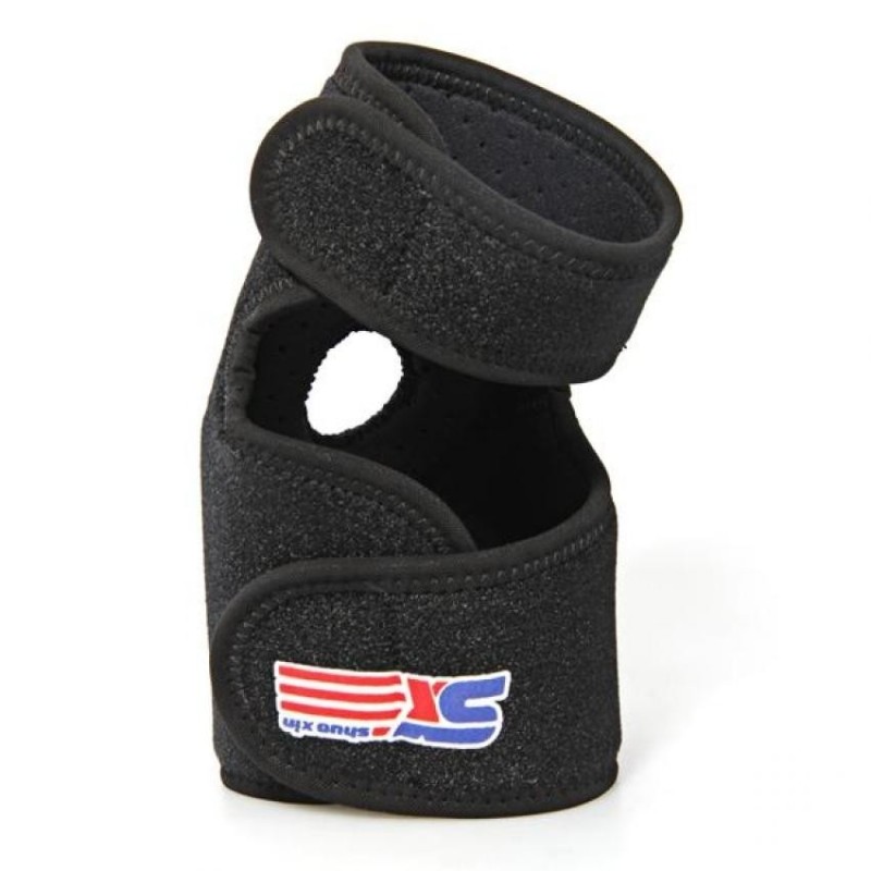 Codera Elástica Deporte Protección Codo Goma Nylon Ajustable Negro