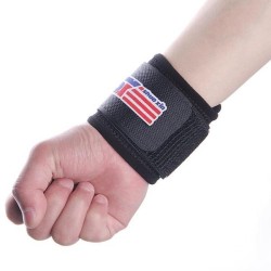 Muñequera Elástica Deporte Protección Espuma Nylon Velcro