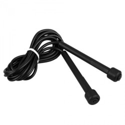 CUERDA DE SALTAR COMBA SALTADOR PVC MANGOS PP NEGRO DEPORTE
