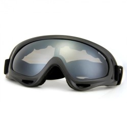 Gafas Protección Mascara para Moto Esqui Deporte Ajustable Lente Gris
