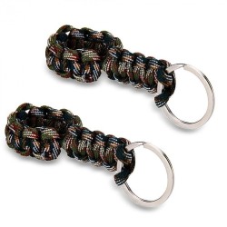 2pcs Cuerda Trenzada Militar + Hebilla Metal Verde para Exterior De...