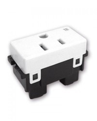 RECEPTÁCULO H SENCILLO 2P MAS T 15A 127VCA BLANCO | ROYER 100
