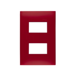 PLACA ROJO CARMESI DE 2 MODULO | Simon 25 | CODIGO 25612-57