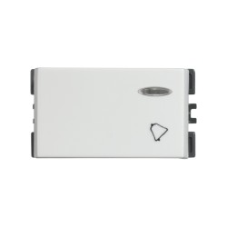 PULSADOR UNIPOLAR CAMPANA CON LUZ PILOTO (NO INCLUYE EL LED) SIMON | Simon 25 | CODIGO 25160-30