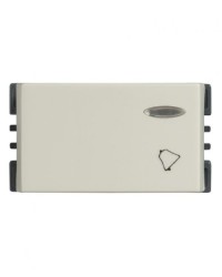 PULSADOR UNIPOLAR CAMPANA CON LUZ PILOTO (NO INCLUYE EL LED) SIMON | Simon 25 | CODIGO 25160-31