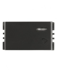 PULSADOR UNIPOLAR CAMPANA CON LUZ PILOTO (NO INCLUYE EL LED) SIMON | Simon 25 | CODIGO 25160-38