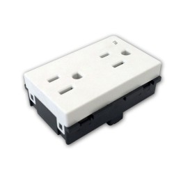 RECEPTÁCULO DÚPLEX 2P MAS T 15A 127VCA BLANCO | ROYER 100