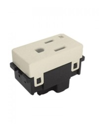 RECEPTÁCULO V SENCILLO 2P + T 15A 127VCA MARFIL | ROYER 100