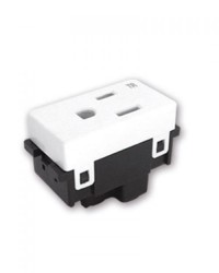 RECEPTÁCULO V SENCILLO 2P MAS T 15A 127VCA BLANCO | ROYER 100