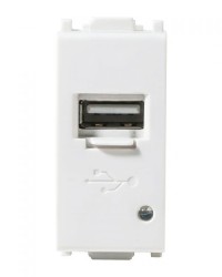 TOMA CARGADOR USB 1.5A 1 MODULO BLANCO | ALPHA | ESTEVEZ