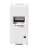 TOMA CARGADOR USB 1.5A 1 MODULO BLANCO | ALPHA | ESTEVEZ