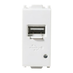 TOMA CARGADOR USB 1.5A 1 MODULO BLANCO | ALPHA | ESTEVEZ