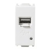 TOMA CARGADOR USB 1.5A 1 MODULO BLANCO | ALPHA | ESTEVEZ