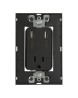 TOMA CORRIENTE 2P + T CON DOS CARGADORES USB SIN PLACA COLOR GRAFITO SIMON | Simon 25 | CODIGO 25454-38