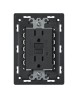 TOMA CORRIENTE DUPLEX ICFT C/CHASIS GRAFITO S26 | Simon 26 | CODIGO 2600425-038