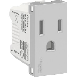 Toma de corriente 2P+T 15A 127 Vca. Aluminio