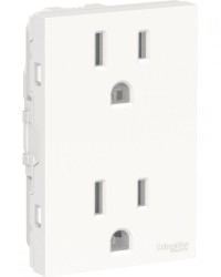 Toma de corriente dúplex 2P+T 15A 127 Vca. Blanco