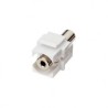 White 3.5mm Keystone Audio Connector Jack for Faceplate Auxiliary Jack for Audio Female-Female