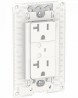 Toma dúplex 2P+T con protección TVSS (Supresor de picos) 20A 127Vca. Blanco