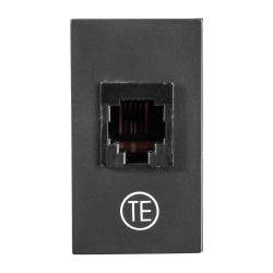 TOMA TELEFONICA RJ11 6 HILOS NEGRO | BETA | ESTEVEZ