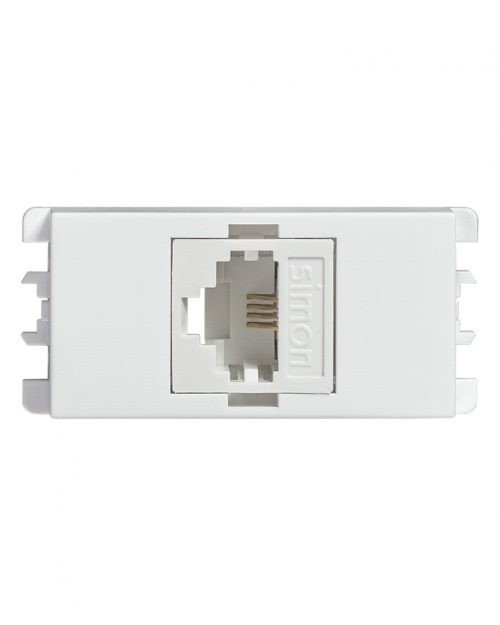 TOMA TELEFONO 4 HILOS RJ11 BLANCO S26 | Simon 26 | CODIGO 2600480-030