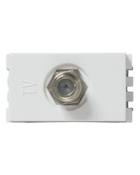 TOMA TV COAXIAL BLANCO | Simon 25 | CODIGO 25476-30