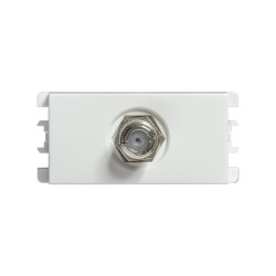TOMA TV COAXIAL TIPO F BLANCO S26 | Simon 26 | CODIGO 2600476-030