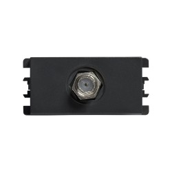 TOMA TV COAXIAL TIPO F GRAFITO S26 | Simon 26 | CODIGO 2600476-038