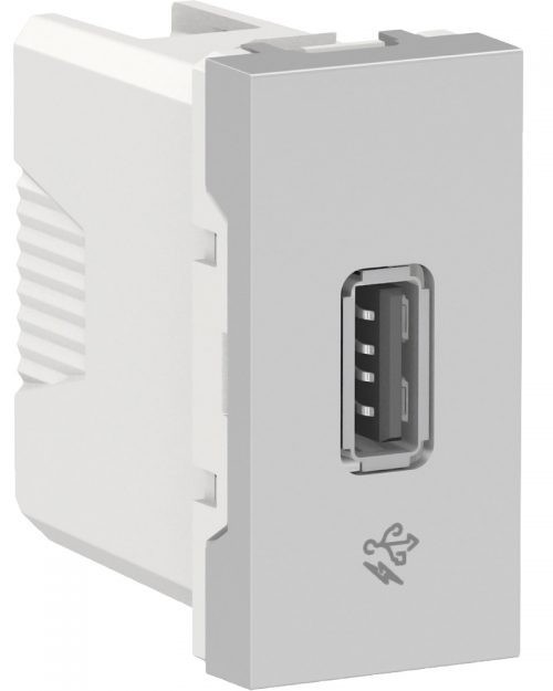 Toma USB 2.0 para carga 1 A. Aluminio