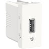 Toma USB 2.0 para carga 1 A. Blanco