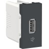 Toma USB 2.0 para carga 1 A. Grafito