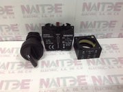 SELECTOR DE 2 POS. CON RETENCION SIEMENS 3SB3201-2KA11 ( NUEVO MODELO 3SU11002BF601MA0 ) 1NO 1NC