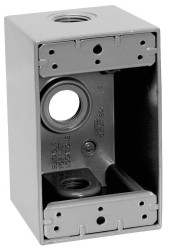 CAJA RECTANGULAE DE ALUM PARA USO INTEMPERIE DE 1 PUL MCA. CHD.