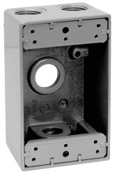 CAJA RECTANGULAR DE ALUMINO EN””””Y””””PARA USO INTEMPERIE DE 3/4″”””, MCA. CHD.