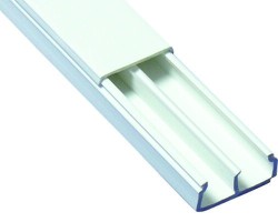 CANAL EN PVC DE 20X10X2500MMTIPO TMK BLANCO C/DIVISION
