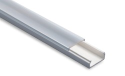 CANALETA EN PVC DE 10X20X2500MM TMK BLANCO S/DIV C/TAPA TRANSPARENTE MCA.THORSMAN